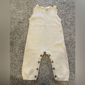 The littlest organic cotton knit overall romper
